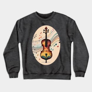 Illustrated Violin Crewneck Sweatshirt